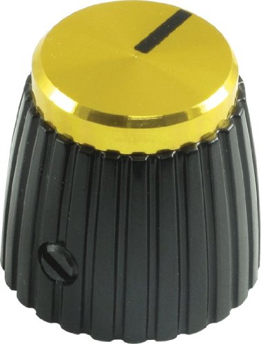 Marshall Replacement Guitar Amp Knob, Gold Cap, Set Screw