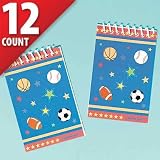 Sports Notepads Value Pack, 12ct
