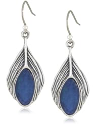 Lucky Brand Small Turquoise Feather Drop Earrings