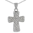 Tressa Sterling Silver Pave Cross Pendant