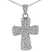Sterling Silver Pave Cross Pendant