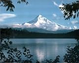 Mt. Hood Lake Art Print Poster mountain peaceful - 13x19
