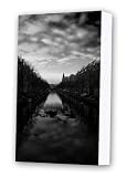 Amsterdam canal no. 4 (b&w) canvas print artwork