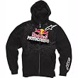 Alpinestars Grit Red Bull Fleece Men's Hoody Zip Race Wear Sweatshirt - Black