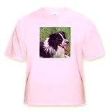 Border Collie - Light Pink Infant Lap-Shoulder Tee (24M)