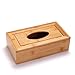 Taikesi Exquisite Bamboo Tissue Box Rectangular Tissue Dispenser Home Decoration Table Desk Tissue Holder Home Accessories