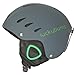 Lucky Bums Snow Sport Helmet for Skiing and Snowboarding (Matte Steel and Green, Medium)