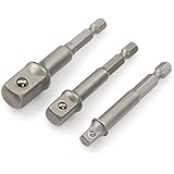 TEKTON 2902 Power Driver Extension Socket Adapter Set, Cr-V, 3-Piece