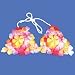 Flower Bikini Top-One Size Adult