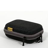 Photoprimus Kameratasche - Phototasche - Tasche 361 (Hartschale) Metallic-Schwarz. Perfekt in  Design und Funktion (inkl. Schultergurt und Gürtelschlaufe). Für z.B. Casio FC100, EX-H10, Panasonic DMC-TZ7, TZ6, TZ5, TZ4, TZ8, TZ10, ZX1, Canon IXUS 120 IS, IXUS 100 IS, XS200 IS, IXUS 95 IS, IXUS 110 IS, PowerShot A1100 IS, Sony W220, W290