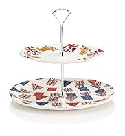British 2-Tier Cake Stand