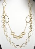 Multi-Link Mulit-Layered 14K Gold Vermeil Necklace