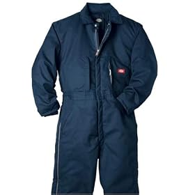 Dickies Twill Insulated Coverall, Navy, 42-44 Waist 28 Short