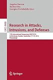 Research in attacks, intrusions and defenses : 17th international symposium, RAID 2014, Gothenburg, Sweden, September 17-19, 2014, proceedings