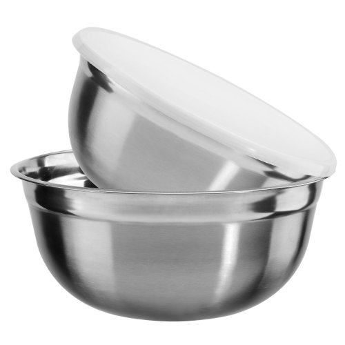 Ciotole Acciaio Inox Antiscivolo - Set 3 Pezzi Con Coperchio - Foto 8