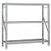 Edsal ERX962496S Heavy Duty Steel Welded Frame 3 Level Starter Bulk Storage Rack with NSF Zinc Plated Wire Decking, 1500 lbs Capacity, 96" Width x 96" Height x 24" Depth, Silver