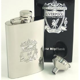 Liverpool FC Hip Flask - Chrome