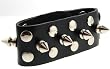 2 Rows of Studs 1 Row of Spikes Leather Wrist Band Bracelet 2 Rows of Studs 1 Row of Spikes Leather Wrist Band Bracelet
