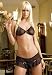 2PC Polka Dot Mesh Halter Bra Sexy Lingerie Intimate Apparel