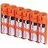 Storacell by Powerpax Slim Line "AAA" Battery Caddy, Orange - Holds 6 "AAA" Batteries
