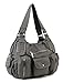 Scarleton Double Zipper Washed Shoulder Bag H133624 - Ash
