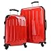 Swiss Case 4 Wheel Hard 2Pc Suitcase Set RED