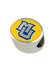 Marquette Eagles Charm and Bead Fits Most Pandora Style Bracelets Including, Chamilia, Troll and More. High Quality Bead in Stock for Immediate Shipping. Officially Licensed
