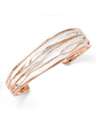 Leslies SS Rose Gold plated Small Tappered Scrunch Bangle
