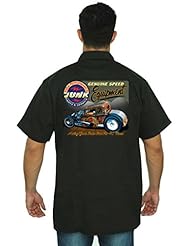 Apparel: Mens Mechanic Work Shirt High Performance Genuine Speed BLACK (3XL)
