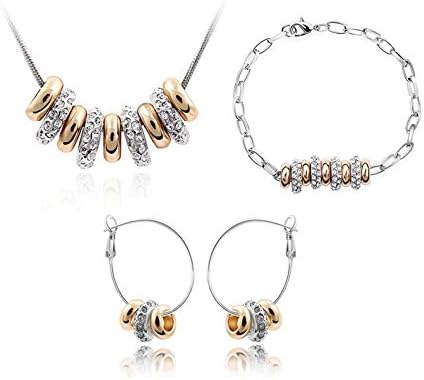 First Love Lady "the Happiness of String" Temperament Crystal Three-Piece Jewelry Set