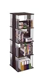 Typhoon 216 CD/144 DVD/BluRay/Games Wood/Wire Spinner, Espresso with Silver Finished Steel Rods P1