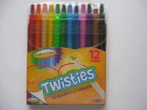 TWISTIES TWISTABLE CRAYONS 12 PACK by WORLD OF COLOUR