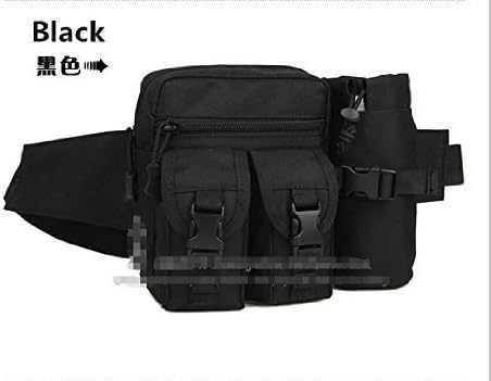 Outdoor Jungle Hiking Cycling Bike Camping Fanny Waist Pack Pouch Hip Belt Bag Tactical Pocket (Black)