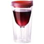Vino2Go Double Wall Insulated Acrylic Wine Tumbler with Merot Slide Top Open/Close Drink Through Lid 10 oz.