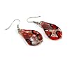 Lava Flow Foil Glass Dangle Fashion Earrings