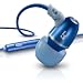 JBuds J5M Earbuds-Style Metal Headphones with Microphone for iPhone, iPad, Tablet, Android (Blue Steel)
