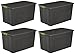 Sterilite 19481004 Latch Tote with Titanium Latches , Lapis, 4-Pack, 45-Gallon