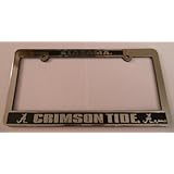 NCAA Team Logo Silver & Black Auto License Frame
