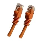 Orange Ethernet Network, Patch Cable, Molded Snagless Boot, 3 feet - Connects computer to network or router via the CAT5E RJ45 connection