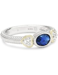 Judith Ripka "Ambrosia" Oval Stone Blue Stack Ring