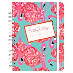 2012-2013 Lilly Pulitzer "GIMME SOME LEG " Large Agenda w/ Flamingo / 17 Month Datebook Planner