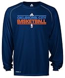 Oklahoma City Thunder Navy adidas 2011-2012 On-Court Practice ClimaLite Long Sleeve T-Shirt