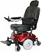 The new, redesigned Wizz Mid-wheel Power Chair offers great comfort and style while providing unmatched maneuverability. It's true Mid-wheel design and Shoprider value provide the best overall powerchair package in today's industry. The larger and luxuriously comfortable pillow-top reclining seat and various accessory options vault the Wizz into a category of its own. The Wizz is full of features including: Luxurious leatherette 20" high back recline executive seat Adjustable length and angle foot plate Adjustable width and length arm rest Mid-wheel drive 10" mid-wheel 300 lbs. capacity