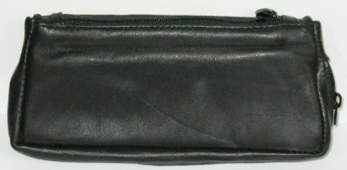 Black Leather Pipe Tobacco Pouch with Pipe Holder Pocket by Old Road Tobacco