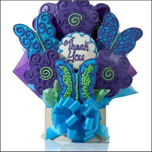 Thank You Butterflies 12 cookies in a bouq - Unique Gift Idea