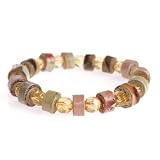 Beads and Recycled Magazines Gold Bracelet 