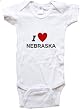 I LOVE NEBRASKA - NEBRASKA BABY - State-series - White, Blue or Pink Onesie / Baby T-shirt