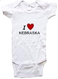 I LOVE NEBRASKA - NEBRASKA BABY - State-series - White, Blue or Pink Onesie / Baby T-shirt