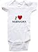 I LOVE NEBRASKA - NEBRASKA BABY - State-series - White, Blue or Pink Onesie / Baby T-shirt