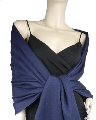 Pashmina/Silk Wrap Midnight Blue